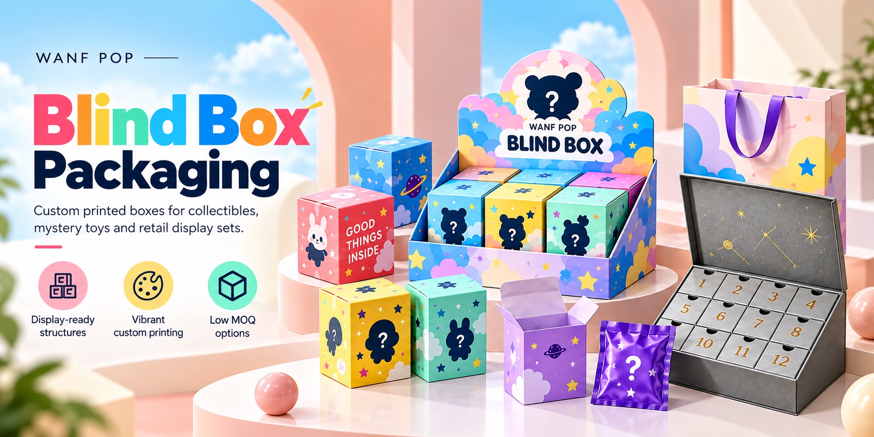 Custom blind box packaging and retail display boxes